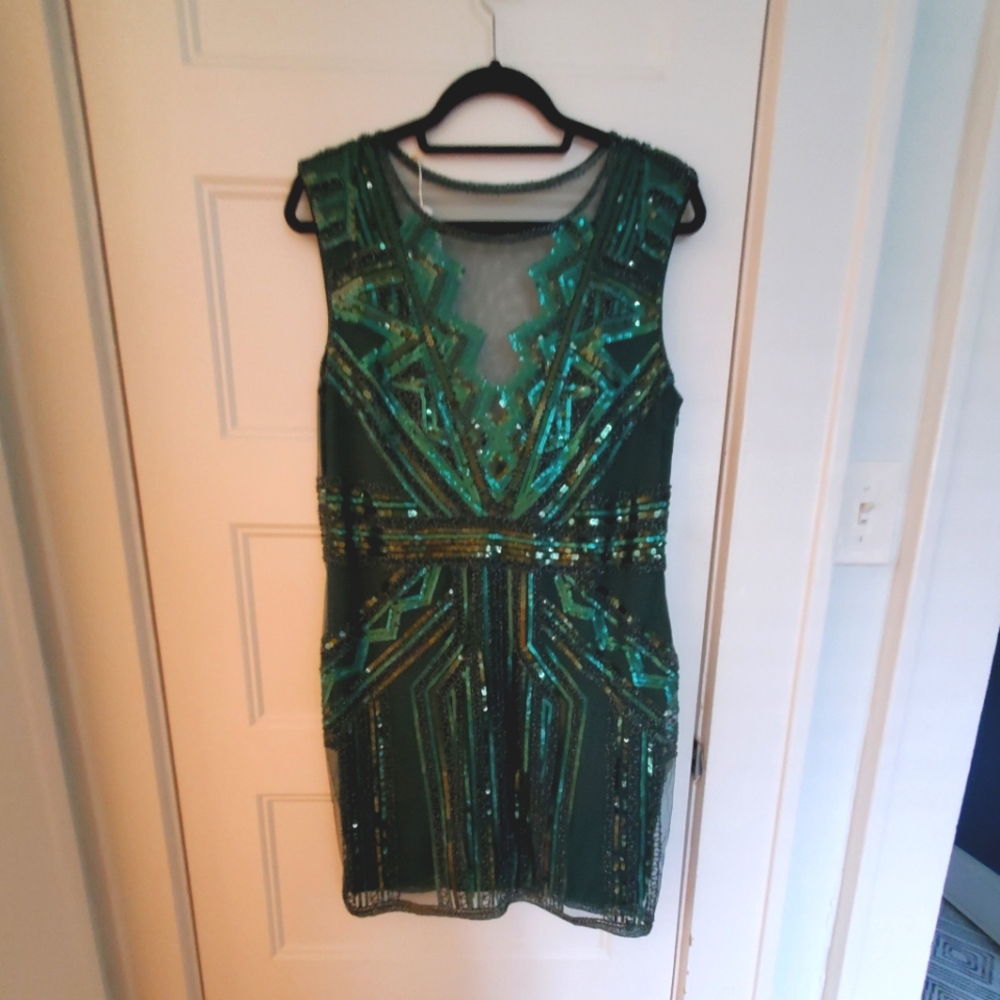 Kilolone sequined green dress